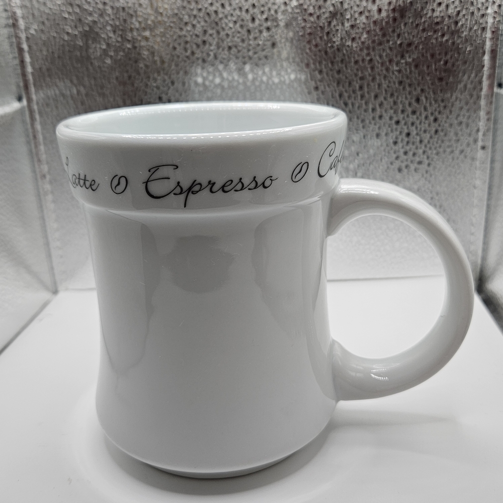 Jo!e White Coffee Mug with Script Design